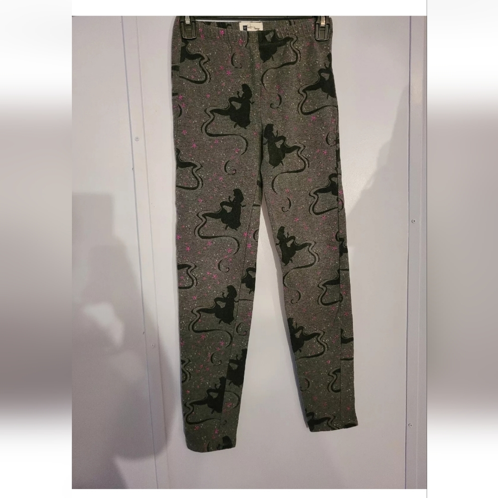 ❤️5 For 25😍 Gap Disney Gray Girls Leggings Rapunzel Silhouette Size XXLARGE